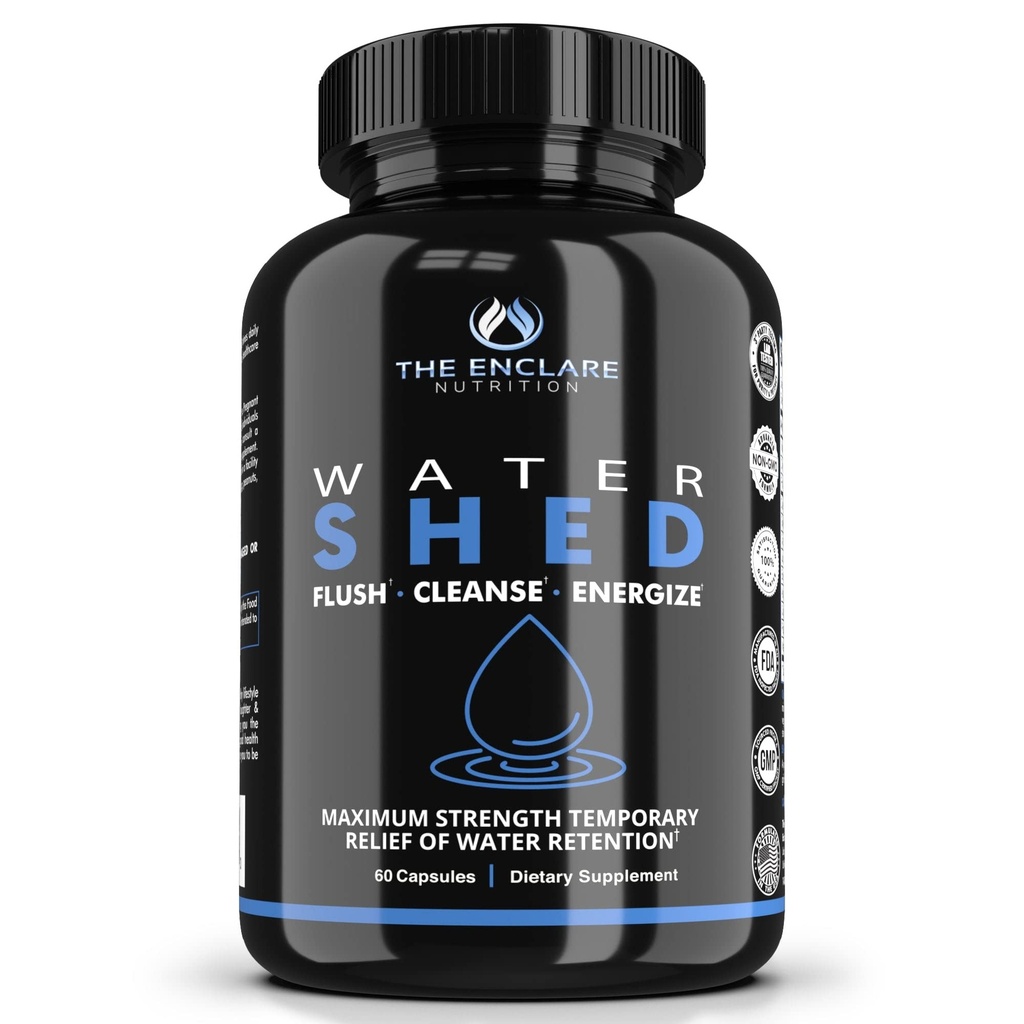 Water Pills Diuretic Water Retention, Liver Detox, Kidney Cleanse, Peso, Gonfiore, Edema, Bloating Relief, Fluid Balance Watershed Max Strength (1)