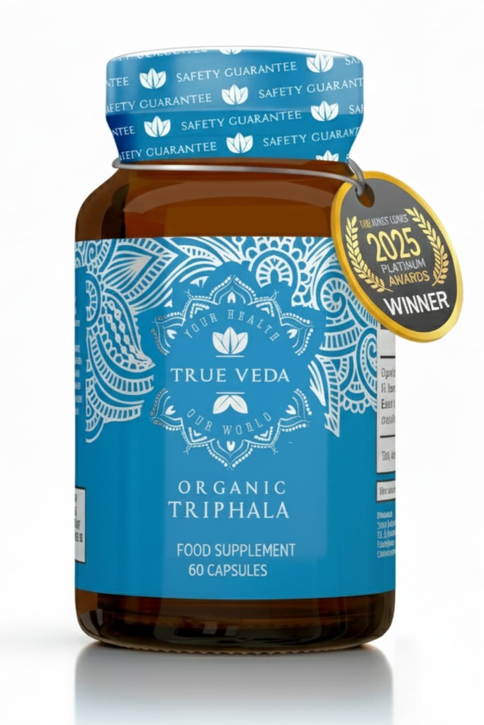 Triphala Capsules – USDA Organic Certified | Compresse Vegan Triphala | 100% Natural Herbal Triphala Guggulu Supplemento | Potency Natural Fusion Extract Potency | Ayurveda | 60 Caps | Trifala Churna