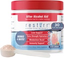 restir After Alcohol Aid & Recovery: Supports Liver Health, Boosts Metabolism and Supports The Immune System with DHM, Milk Thistle, B-Complex, Hydration. 30 Dosi
