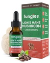 Fungies Lion's Mane Mushroom Liquid Drops, Caffè - Tintura con Lions Mane Extract Supporta Cervello, Focus, Memoria & Healthy Mood - Mushroom Complex Supplement per Adulti - 30 Serve