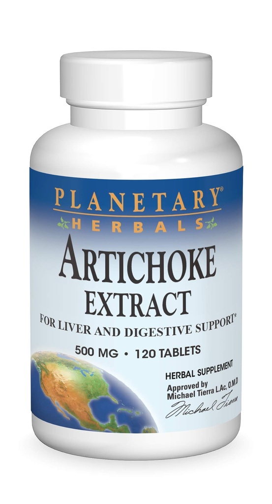 Tabelle dell'estratto di carciofo di erbe planetarie, 500 mg, 120 conte
