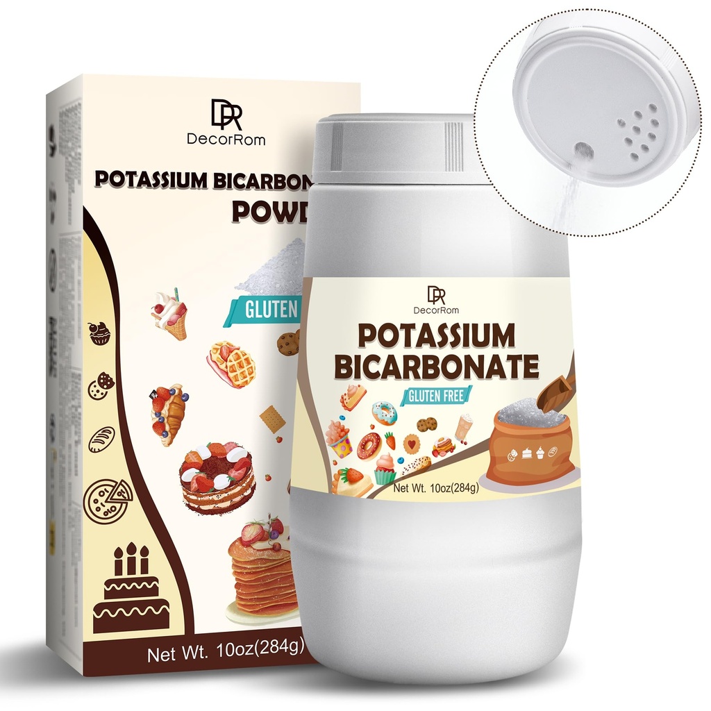 Potassium Bicarbonate 10oz - Polvere di bicarbonato di potassio pura al 100% per piante, torte, vinificazione, lievitazione - Grado alimentare Potassium Bicarbonate Powder Leavening Agent per cuocere, biscotti, snack