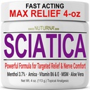 Crema Sciatica Nerve - Crema Comfort per Piedi, Mani, Gambe, Toe, Indietro - Natural Ultra Strength Arnica, MSM, Mentolo, Soothing Comfort, Grande 4 Oz
