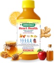 Heart Health 400 ml Integratore alimentare - Supporta il benessere cardiaco e abbassa il colesterolo - Aceto di sidro di mele (ACV), Succo di aglio, Ginger, Limone e miele - 1 bottiglia