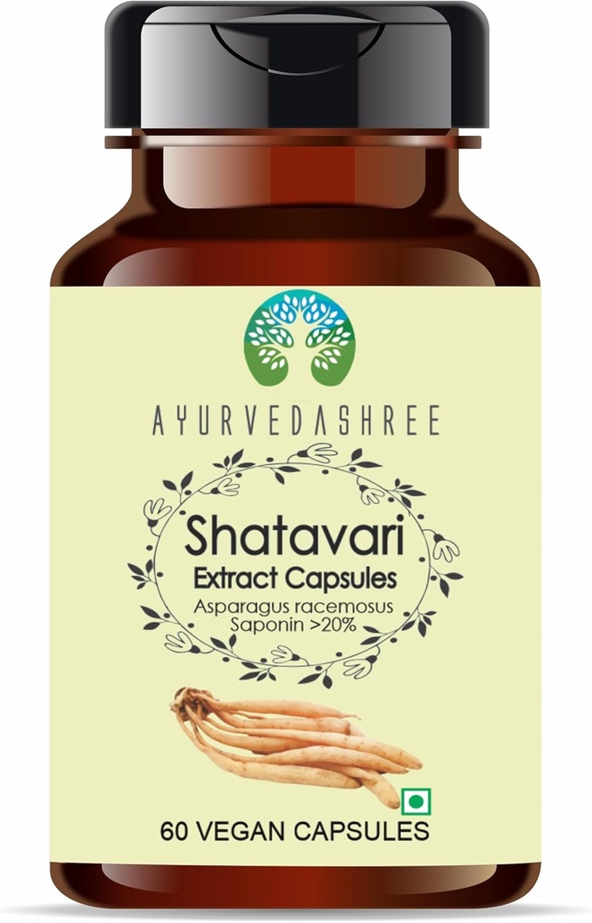 Estratto di Shatavari 500mg - 60 capsule vegetariane | Asparagus Racemosus | All Natural | 100% Vegan | Gluten-Free | GMP Certified.