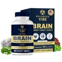 Bilanciata Vibe Brain Formula | Nootropic Organic Plant-Based per Focus, Clarity & Memory | Organic Lion’s Mane, Ginkgo, Bacopa, Rhodiola, Gotu Kola | Vegan Capsules | 30 giorni di alimentazione