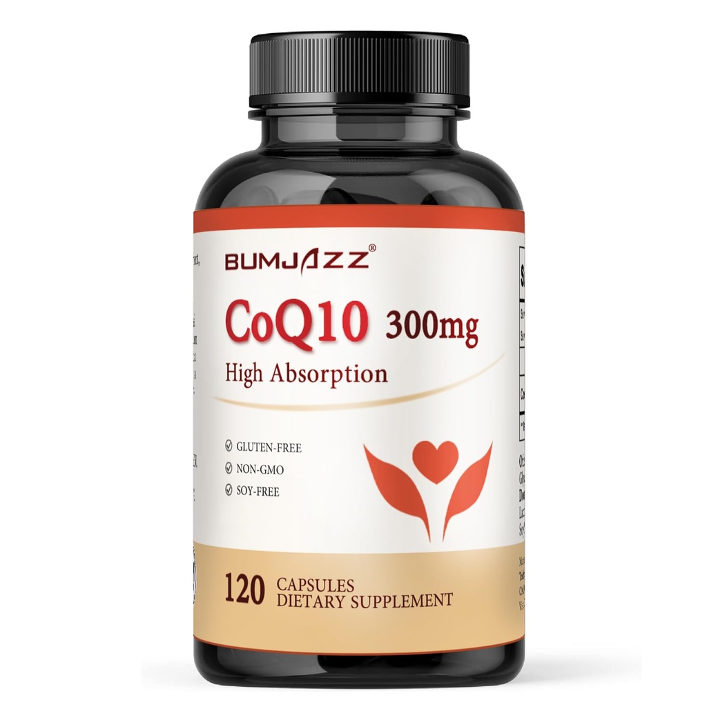 CoQ10 300mg - 120 Capsule - Alta Assorbimento - Non OGM - Senza Glutine - Coenzima Q10 - Capsule CoQ10