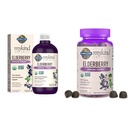 Giardino della vita organici pianta-based Elderberry Immune Syrup 6.59 fl oz & Organics Elderberry Gummies per adulti e bambini