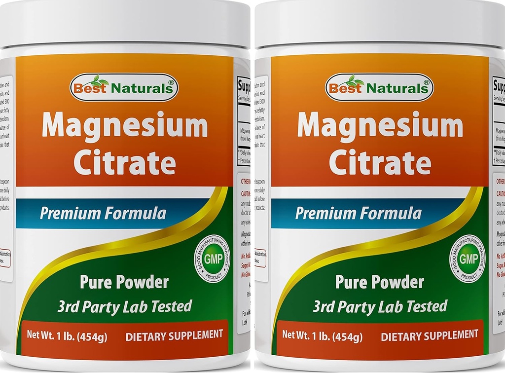 Migliore naturale Citrato di magnesio Polvere 1 Pound (1 LB (Pack of 2))