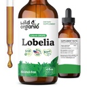 Wild & Organic Lobelia Tincture - Detox polmonare e pulizia - Liquid Lobelia Herb Supplemento - Vegan, Sugar & Alcohol-Free Leaf Extract Drops - 4 fl oz