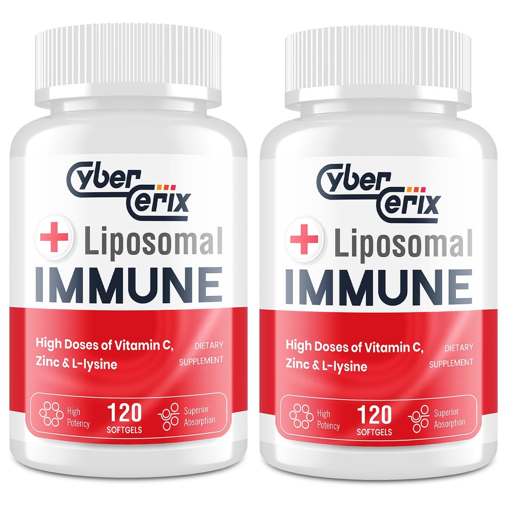 Integratore Liposomico di Supporto Immune per Adulti, Complesso con L-Lysine 1.500mg, Vitamine, Minerali ed Estratti di erbe, Miscela di Benessere giornaliera completa per Uomini & Donne - 240 Capsule