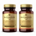Solgar B-Complex “50” - 100 Capsule Vegetali, Confezione da 2 - Metabolismo Energetico & Supporto Sistema Nervoso - Non-GMO, Vegan, Gluten Free - 200 Total Servings