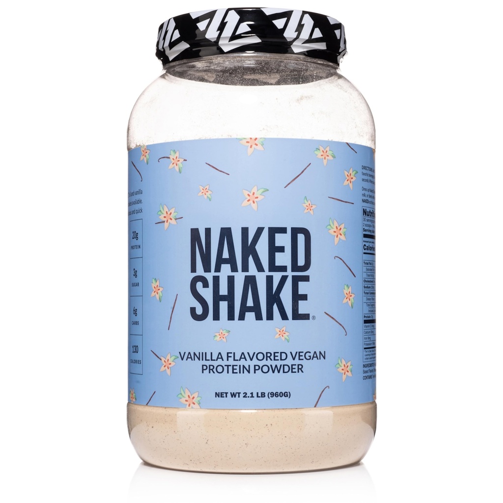 Naked Shake - Polvere di proteine della vaniglia - Shake proteica a base vegetale con olio di Mct, senza glutine, senza soia, senza Gmos o dolcificanti artificiali - 30 Serve