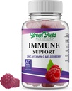 Greenfield Nutritions Halal Immune Support Elderberry Gummies for Adults - Supporta naturalmente il tuo sistema immunitario con lo zinco Halal e la pancia della vitamina C - 60 Delicious Mixed Berry Gummies Halal Vitamins
