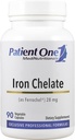 Un paziente Iron Chelate 28mg | Supplemento per sostenere la formazione e la funzione delle cellule del sangue rosso* | Bisglycinate del marchio Ferrochel | 90 capsule