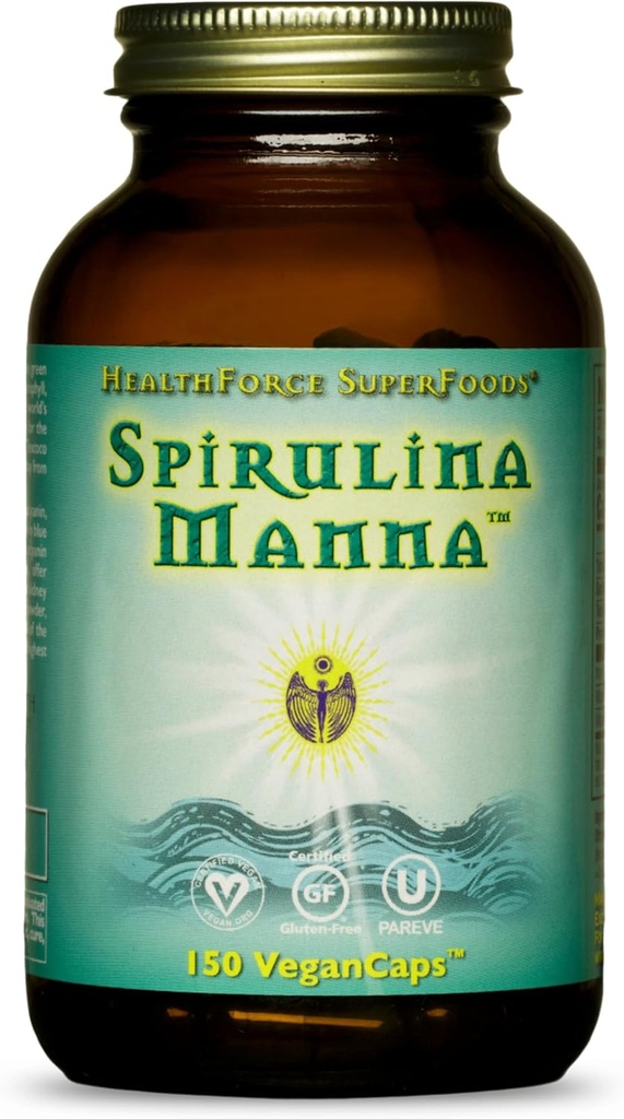 SaluteForce SuperFoods Spirulina Manna - Capsule - 150 Vegan Capsule