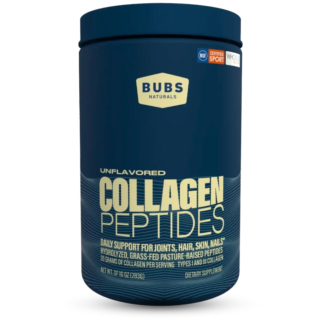 Polvere di peptidi di collagene senza aroma BUBS, migliori proteine per articolazioni e pelle, pasta erba rasata Fed, Paleo e Keto Friendly, Whole30 approvato, non OGM Dairy & Gluten Free, 10oz, 14 Servings