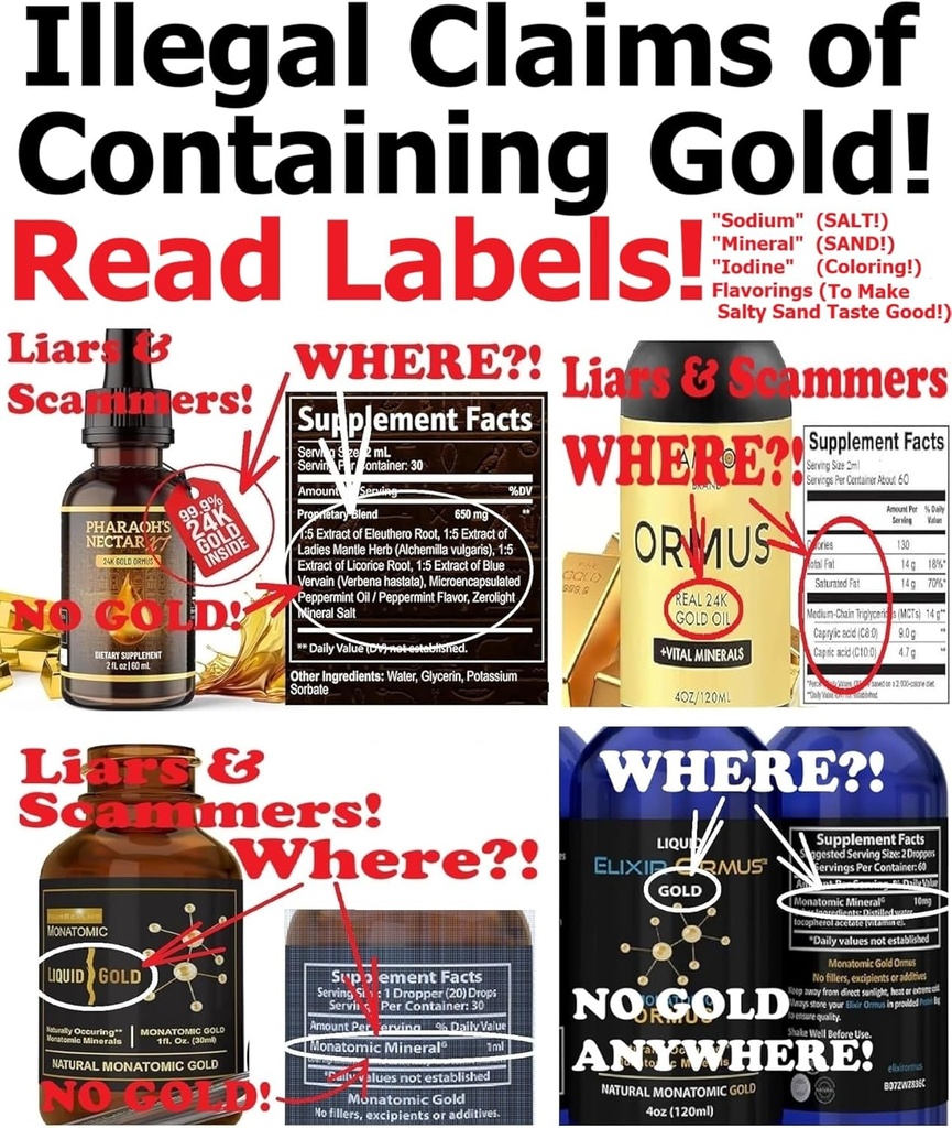 EnerGold® Monoatomic Gold/ORMUS: World's ONLY Pure-G O L D! Deflect Radiation, EMFs, & Low-Energy Frequencies; Riparazione DNA, Pineal Gland, & All Tissues of The Body;...