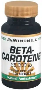 Pacchetto speciale di 5 mulini a vento BETA Carotene SOFGEL 25000 100SG