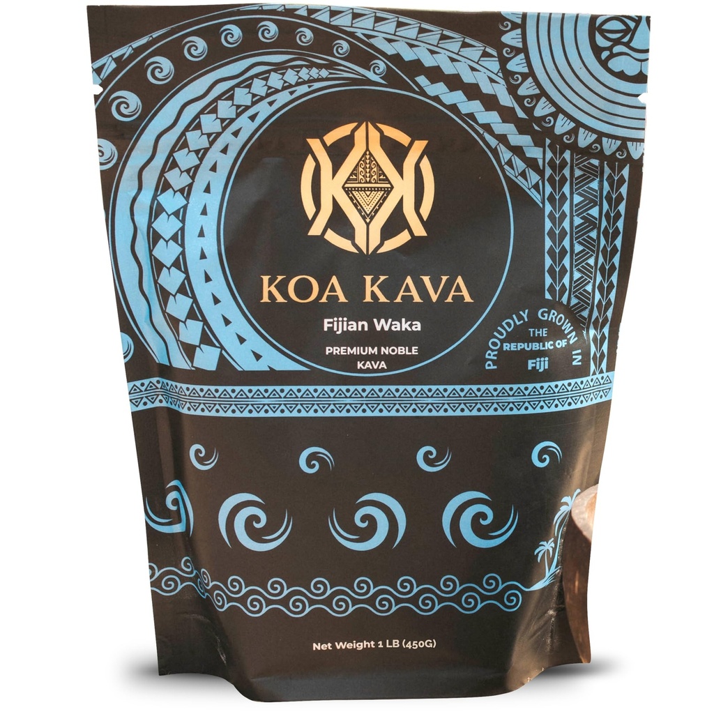 Koa Kava Fiji Kava Powder- Premium Noble Waka Kava Tea realizzato in Razza Kava Laterale a Savusavu, Fiji. 1 LB, 16 oncia