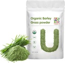 Polvere dell'erba dell'orzo ORGANIC di UNLEASH 1 Pound 100% Pure & Organic, Superfood Greens Ricco di vitamine, minerali, fibre e antiossidanti