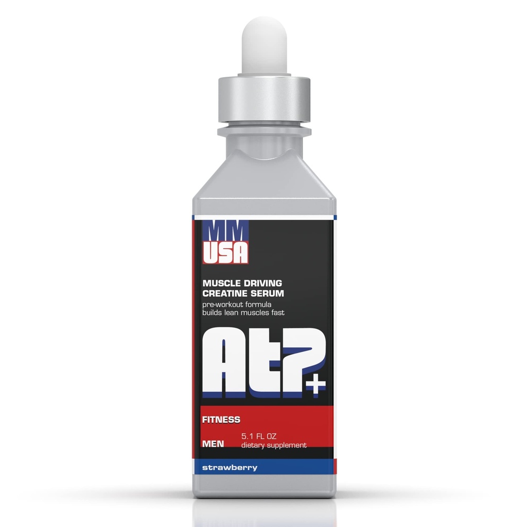 MMUSA ATP+ per il siero di creatina pre-allenamento maschile. Energia istantanea, potenza, resistenza e resistenza. Aumenta la crescita del muscolo, le prestazioni di culturismo. con aminoacidi e glucosamina. Fragola, 5.1 Fl Oz
