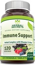 Herbal Secrets Supporto Immune con Vitamina C & Elderberry | Tavole a base di erbe aromatiche | 120 Count | Non-GMO | Glute-Free Made in USA