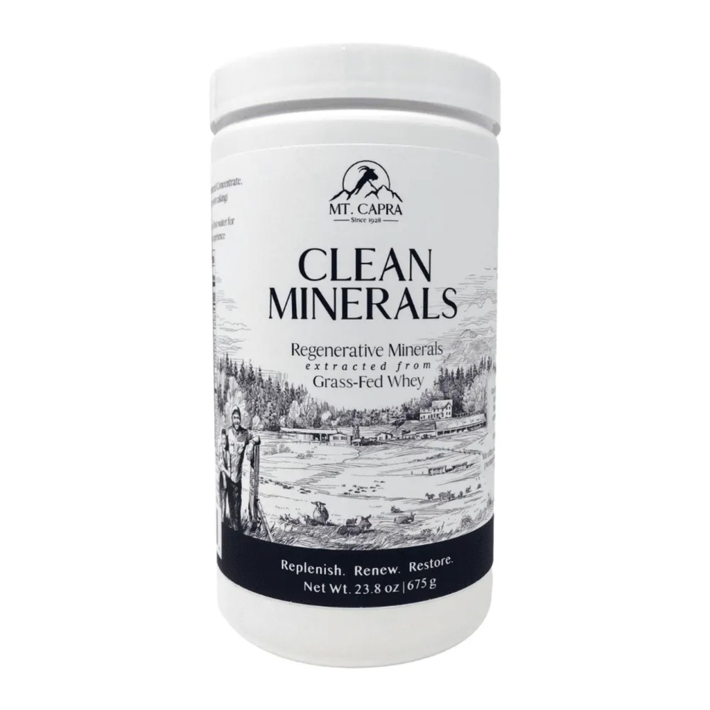Mt. Capra Clean Minerals | Minerali rigenerativi estratti da Grass-Fed Goat Whey, Oltre 1000 mg Potassium, 240 mg Calcium, Multimineral, Biodisponibile, Facile da Digerire | 30 Serve - 23.8 oz