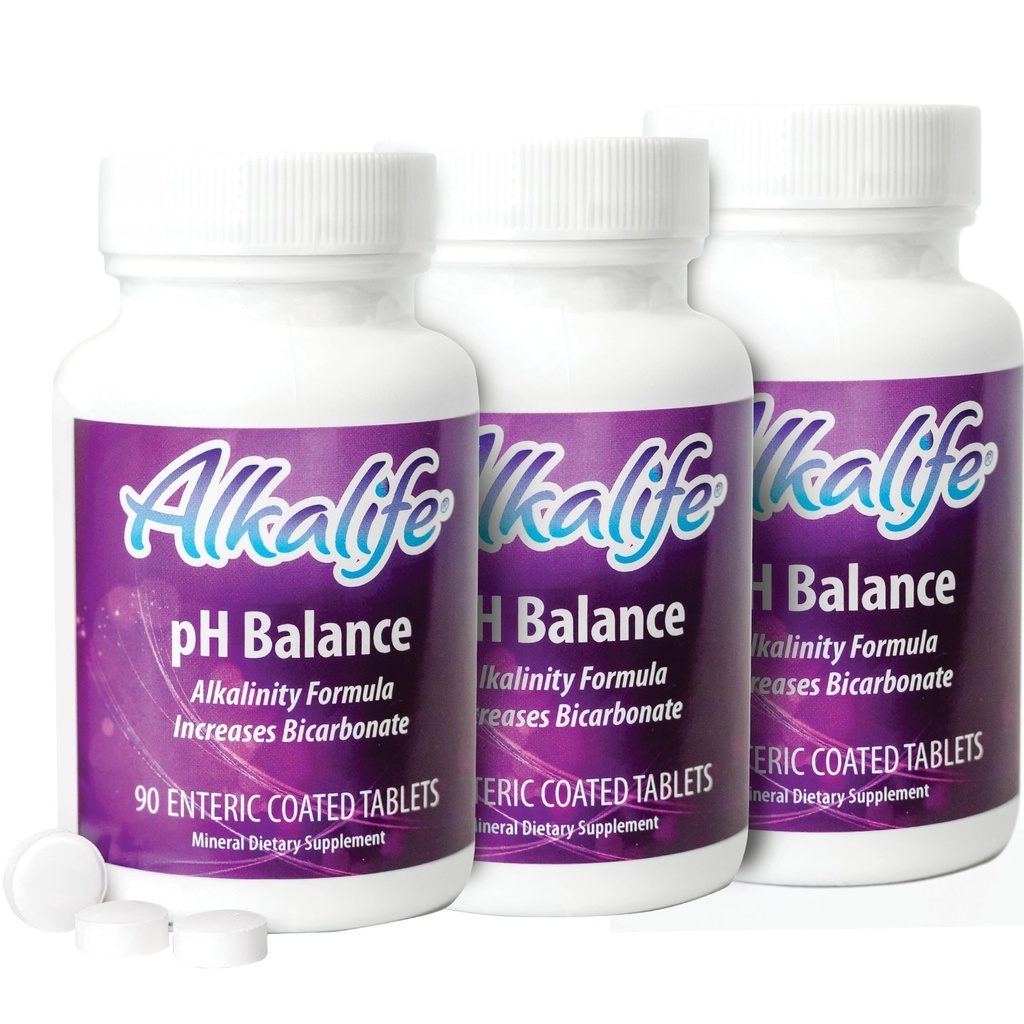 Alkalife pH Balance Supplement Tablets - Le prime pillole alcaline brevettate di bicarbonato - Neutralize Acid, Balance pH, Supporto immunitario, Peak Performance, Detox - 270 Tavole