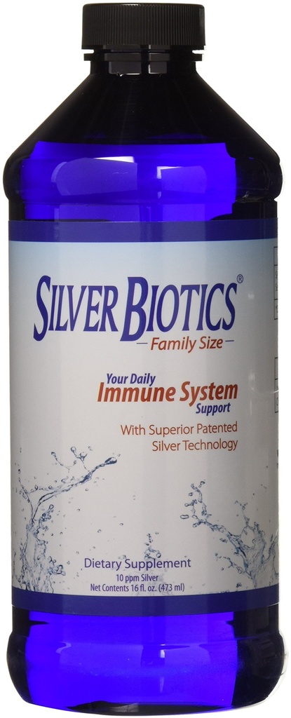 Silver Biotics Colloidal Nano SilverSol Ag4O4 10 PPM Supporto immunitario | Bio-Hacking Immune Building Natural Support | 16 Fl Oz (Pack of 2)