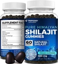 Pure Himalayan Organic Shilajit Gummies - Potente Shilajit Resina Supplemento per Uomini e Donne - 100% Naturale con 90+ Minerali Trace - Boost Energy, Vitality, and Immune Support - 60 Gummies