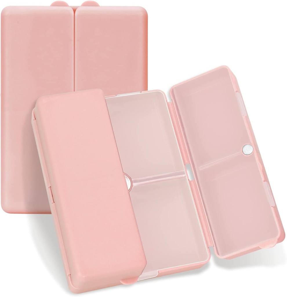 FYY Daily Pill Organizer,7 scomparti Portable Travel Pill Case [Folding Design] Pill Box per Purse Pocket per mantenere le vitamine,Cod Liver Oil,Supplements e Medication-Rosegold
