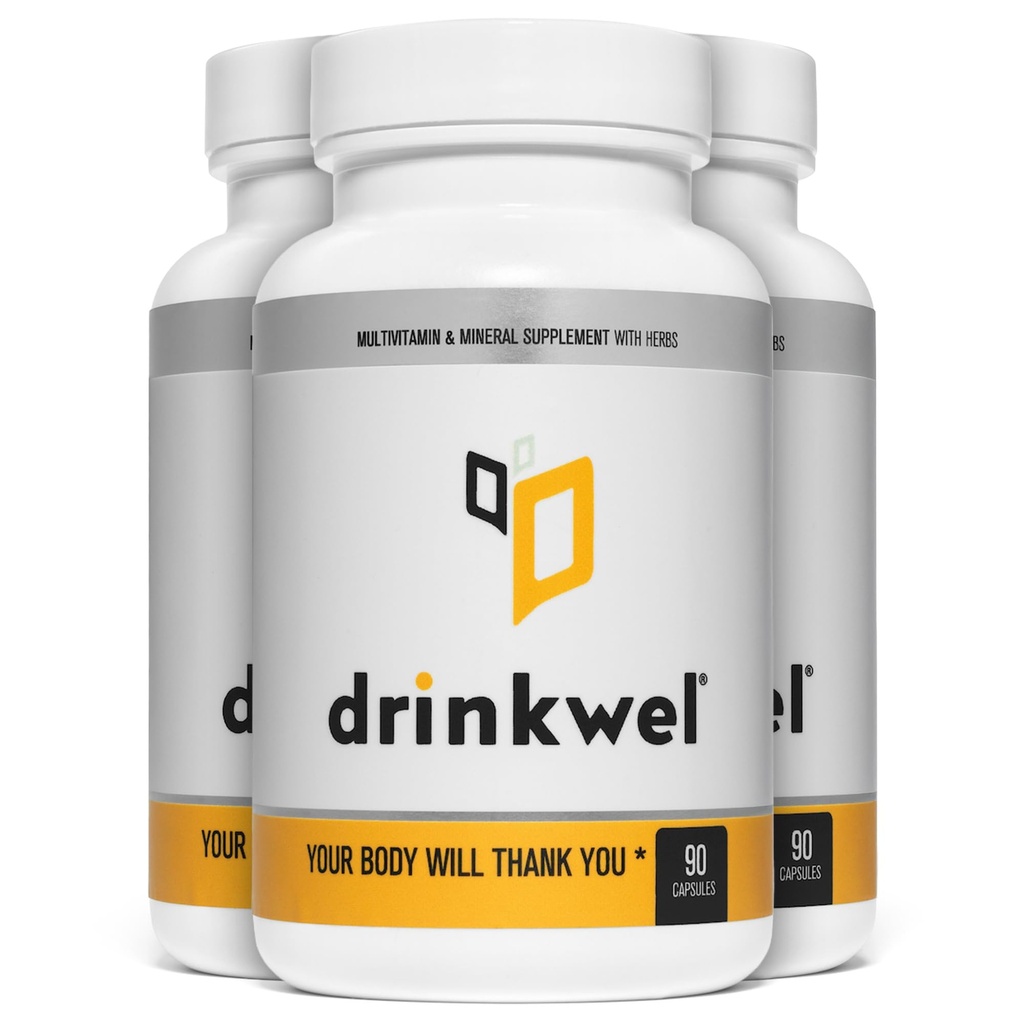 Bevanda Premium Multivitamin Supplement - Confezione da 3 x 90 Capsule - Recupero Mattina, Supporto per fegato e supporto immunitario- Cardo al latte, Vitamina C, Zinco, Magnesio