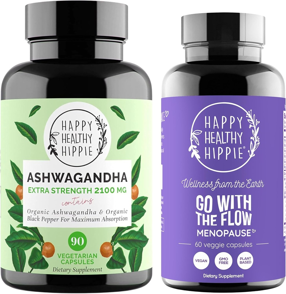 Happy Healthy Hippie Vai con il Flow Menopause Support & Organic Ashwagandha
