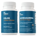 Dr. Tobias Colon 14 giorni Cleanse e Ashwagandha Capsule, Colon Cleanse Detox e calmante Adaptogen, Supporti Energia e Salute Immune, Non OGM