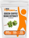 BulkSupplements Green Coffee Bean estrarre polvere - Green Coffee Bean Supplements - Energy Support, Gluten Free, 800mg per Serving, 100g (3.5 oz) (Pack of 1)