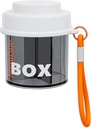 Dispenser Pill,Portable Supplement Organizer Bottiglia con Anti-Mixing e Wide Openings Design for Travel (Orange)