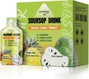 GREENPEOPLE Soursop & Acerola Liquid Supplement Drink, Soursop Bitters Liquid, Immune Boosting Vitamin C Drink, Assorbimento rapido, Vegan, Non-GMO, 10 Packets