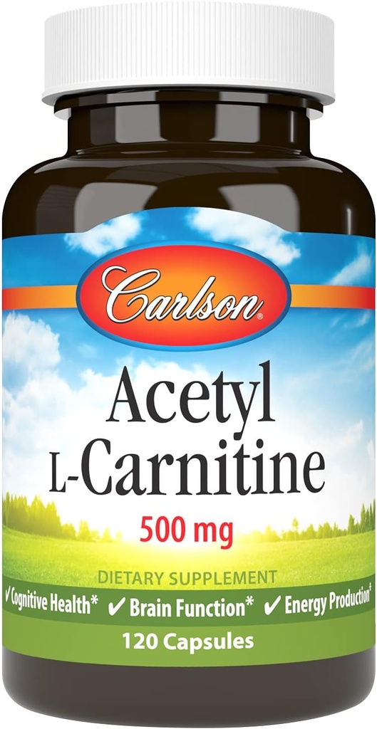 Carlson Labs Acetyl L-Carnitina, 500mg, 120 capsule