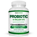 Arazo Nutrition Probiotic 40 miliardi di CFU - Shelf Stable with Prebiotics and Acidophilus - Potency stabile fino all'espirazione – Time Delay Release Probiotics