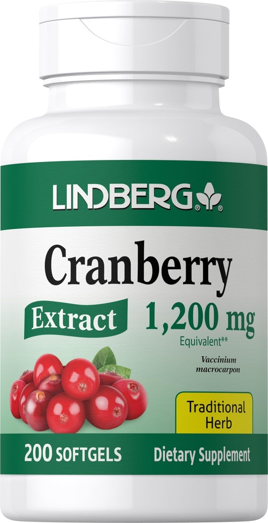 Pillole di mirtillo Lindberg per le donne | 1200mg | 200 Softgels | Integratore di erbe tradizionali | Non OGM, Gluten Free