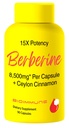 Integratore di berbina 15X Potency, Cannella di Ceylon per effetti sinergici e di assorbimento potenziato. 8.500mg per capsula