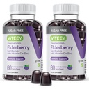 VITEEY Sambucus Elderberry Gummies for Adults & Teens + Zinc & Vitamin C - Sugar Free - Supporto immunitario & Booster Herbal Supplement - Vegan, Gluten Free, Gelatin Free, GMO Free, Chewable Berry Flavored