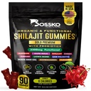 3200 MG puro Himalayan Shilajit Gummies Organico per gli uomini e le donne con Probiotici & Magnesio Ashwagnadha Chaga Turmeric Fulvic Acid 105+ Trace Minerals I Vegan Non-GMO I Lab Tested I 90 Count
