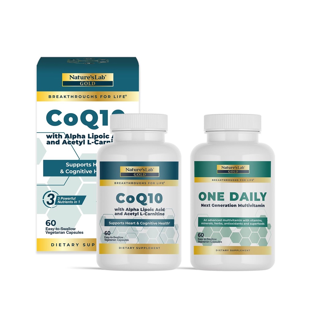 Laboratorio di Natura CoQ10 + Acido Lipoico Alfa + Acetly L Carnitina & One Daily Multivitamin