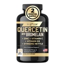 Quercetina con Bromelain, Sting Nettle Supplement, Zinc Vitamin C Vitamina D | Non OGM, Gluten-Free | Made in USA | 2 mesi di alimentazione