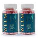 WEEM Hair Skin e Nails Gummies - Supporta i capelli sani - Vitamine vegane biotina per le donne e gli uomini supporta la crescita dei capelli più veloce, unghie più forti, pelle sana, resistenza extra (2)