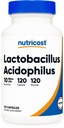 Nutricost Lactobacillus Acidophilus 10 miliardi di CFU, 120 capsule vegetariane