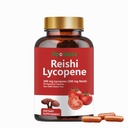 Capsule Licopene, Licopene naturale 200mg con Organic Reishi Mushroom 200mg supplemento per la salute della prostata e il supporto immunitario - Gluten-Free, Non OGM, 60 capsule (1 pacchetto)