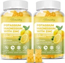 Gummie supplemento di potassio per adulti: Citrato di potassio 99 mg - Supplemento di magnesio di potassio per muscolo, elettrolita, energia